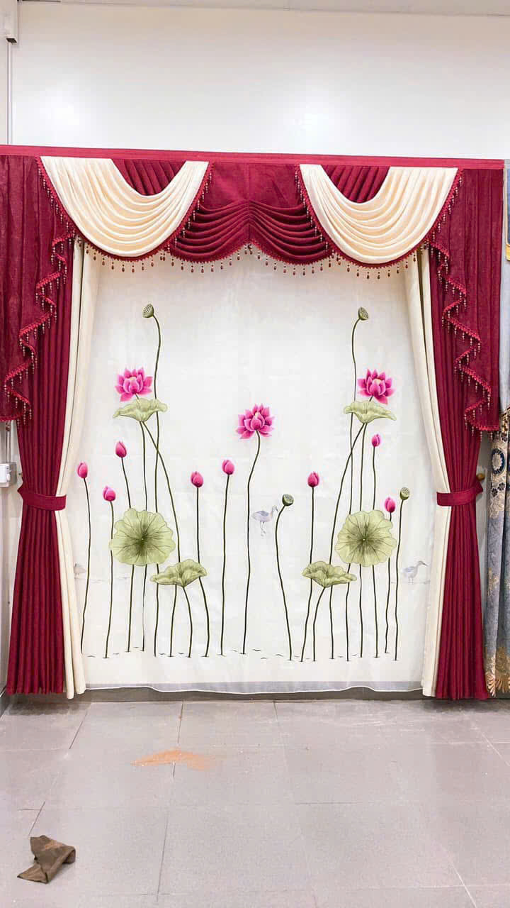 rèm vải 2 lớp RV12